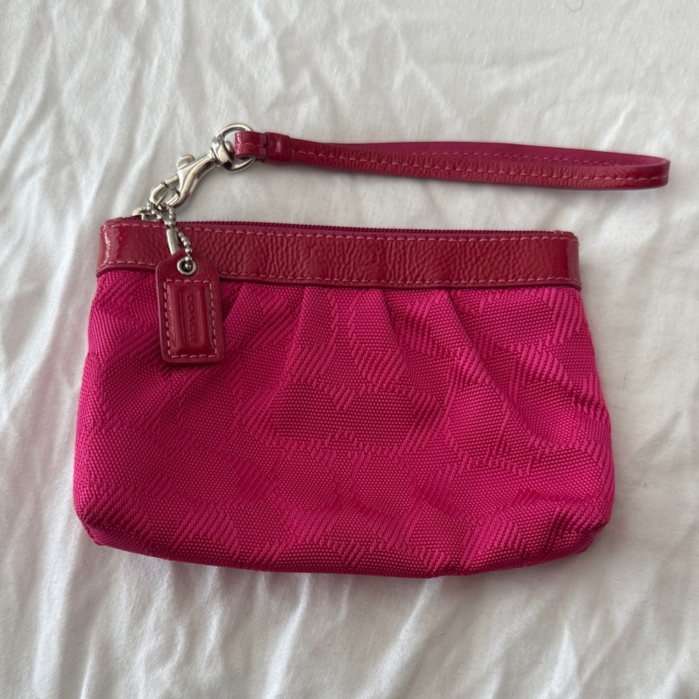 Coach Fuchsia Wristlet Clutch